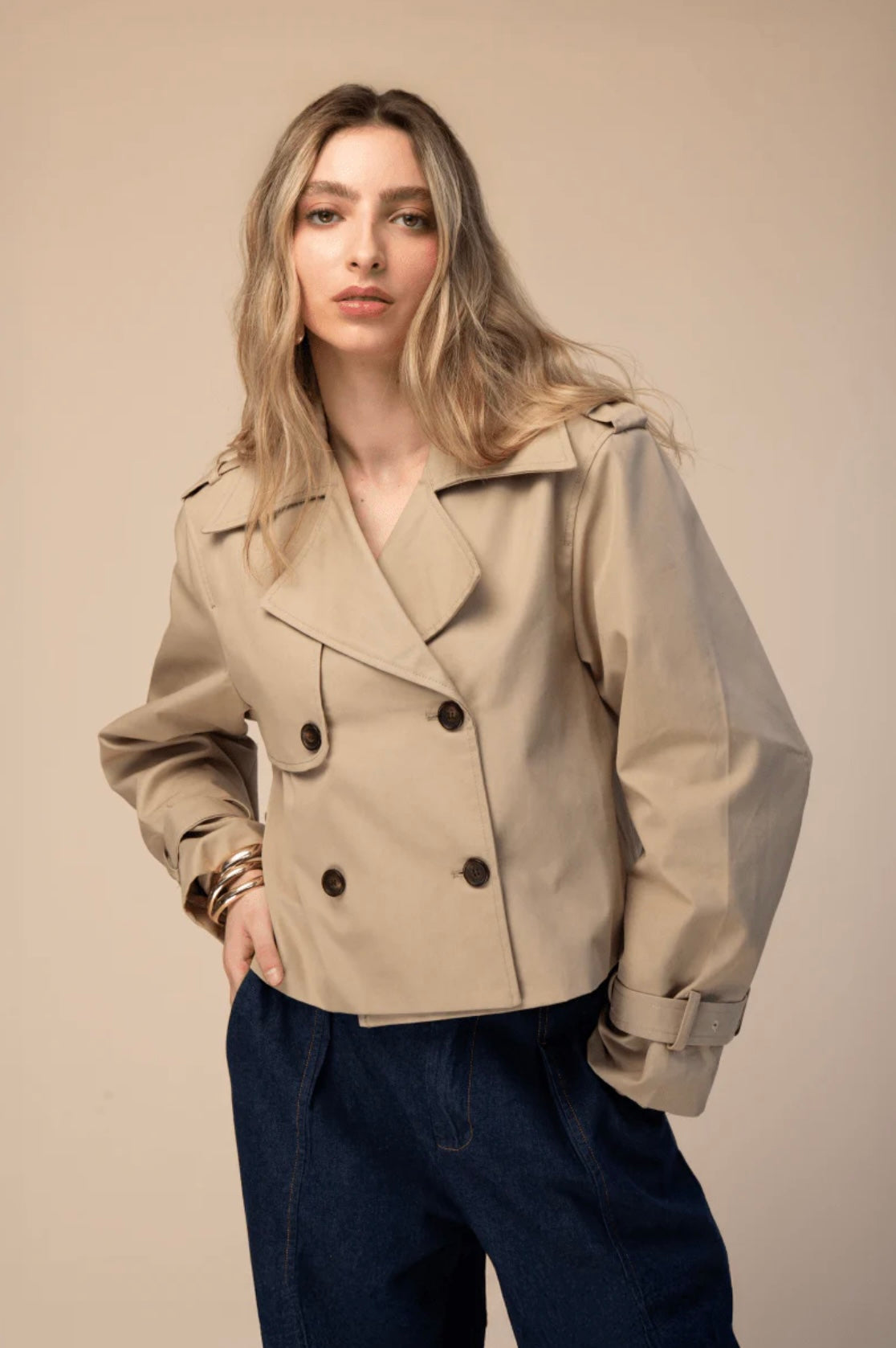 SACO CORTE GABARDINA