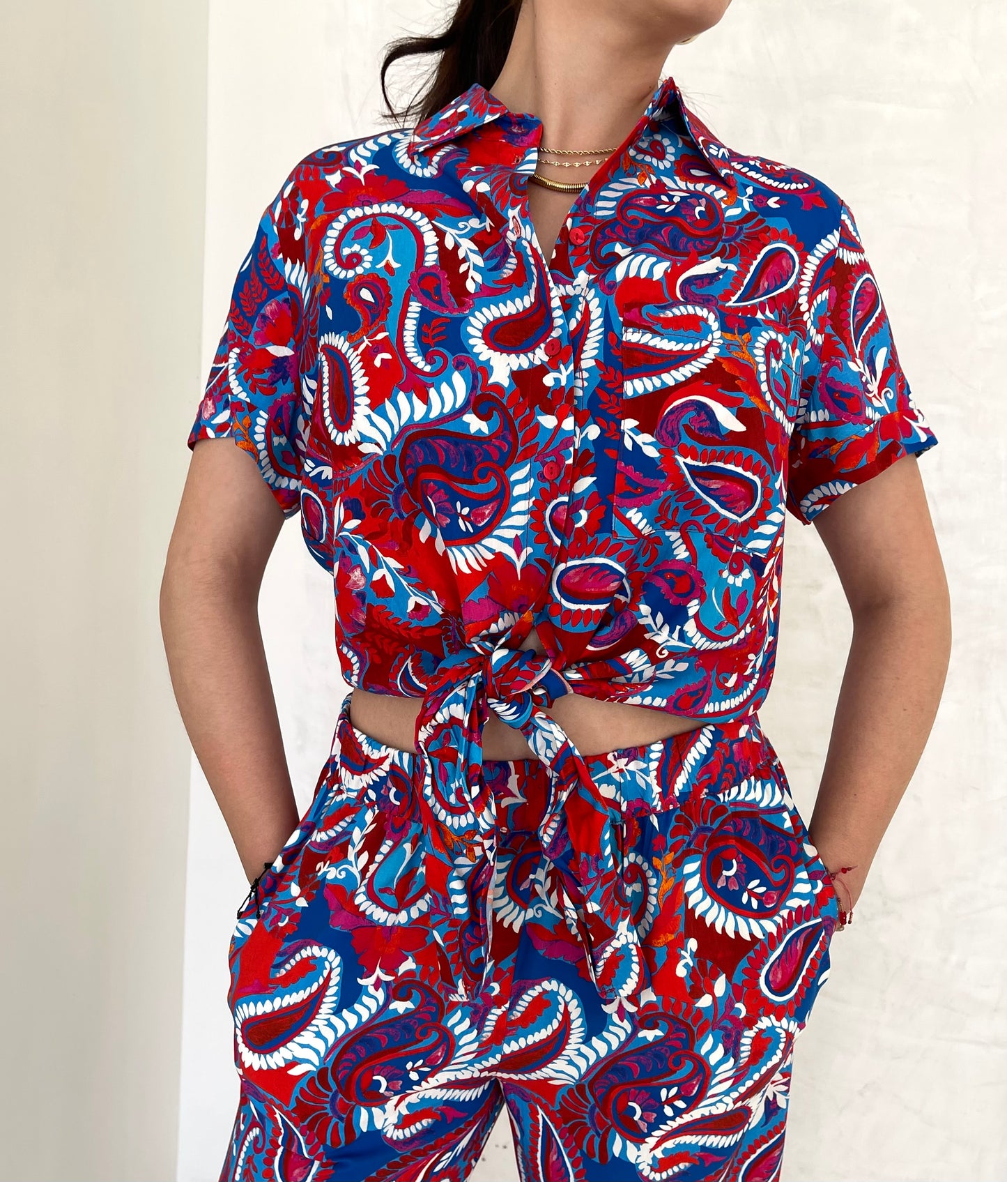 SET DALIA ESTAMPADO ROJO