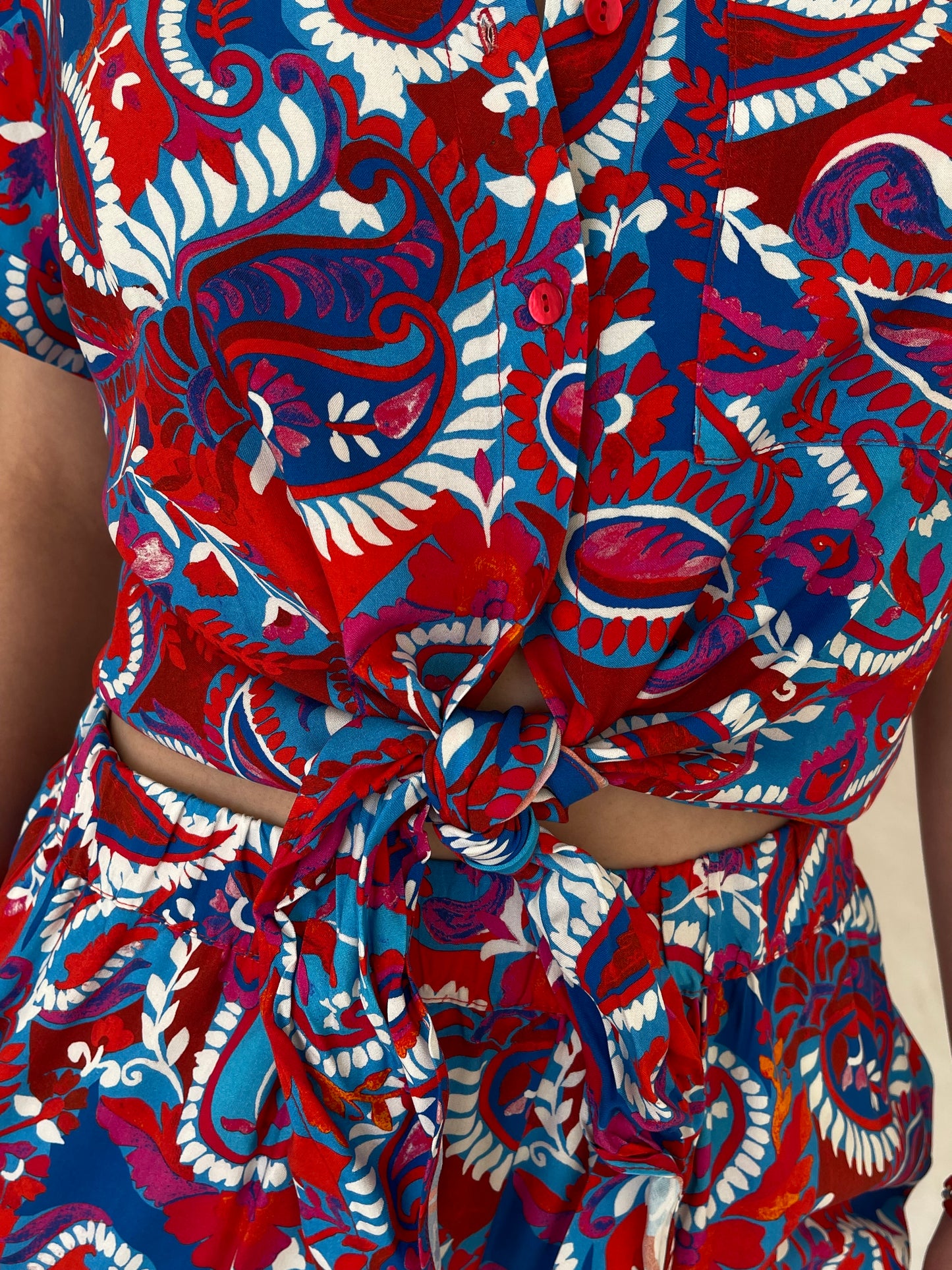 SET DALIA ESTAMPADO ROJO