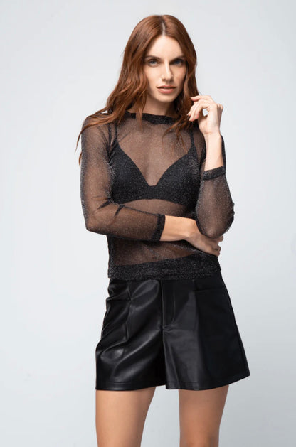 BLUSA SEE THROUGH NEGRA