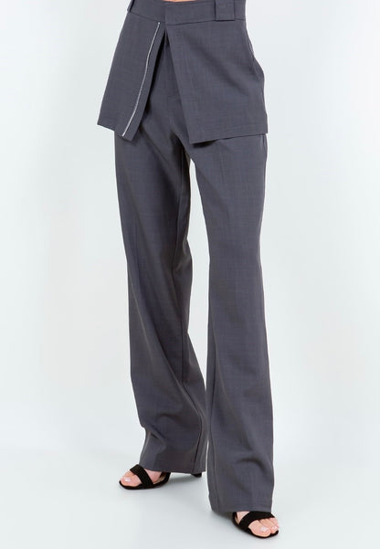 PANTS DE VESTIR CON FALDA SOBREPUESTA