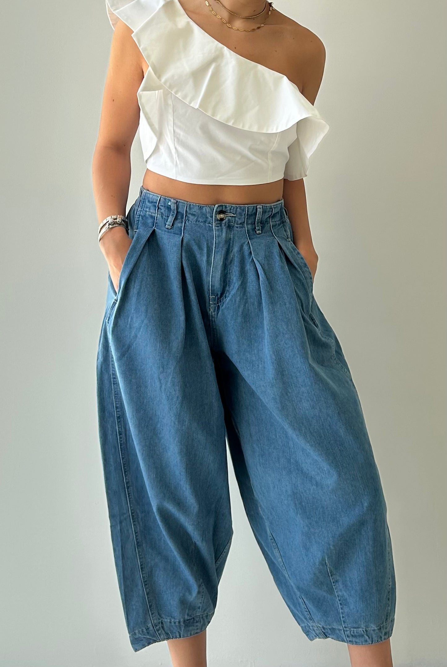 PANTALON BOMBACHO MEZCLILLA