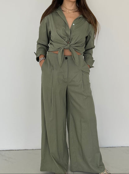 SET VERDE CAMISA Y PANTALON