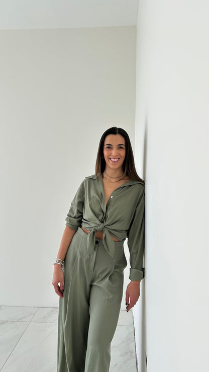 SET VERDE CAMISA Y PANTALON