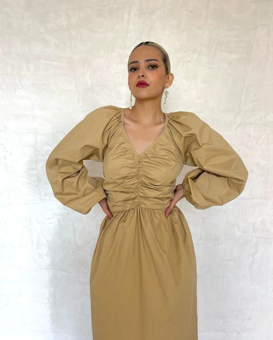 VESTIDO BEIGE JENN