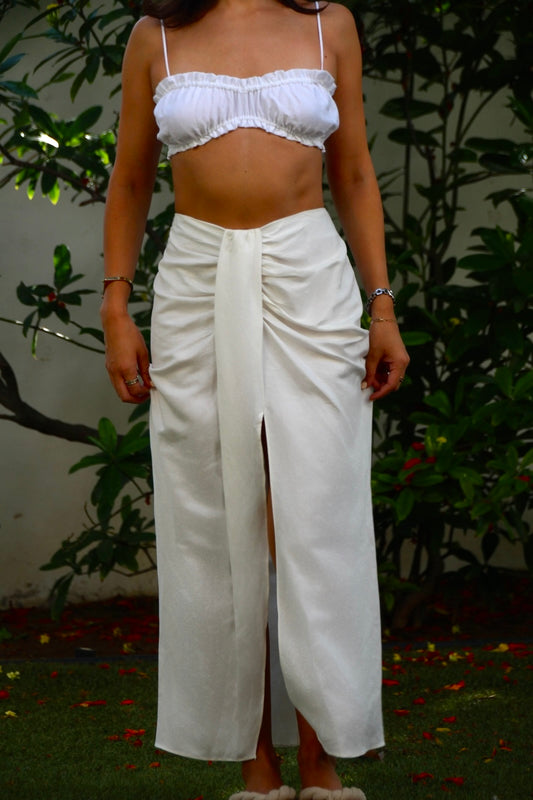 FALDA LINO ANTEA BLANCO