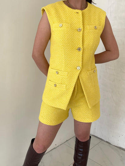 YELLOW TWEED SET